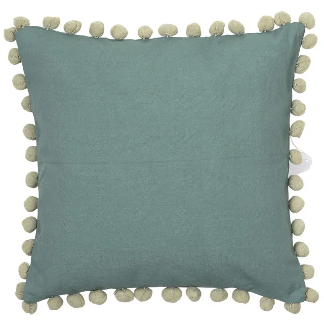 Broste Copenhagen Pom kussenhoes blauw