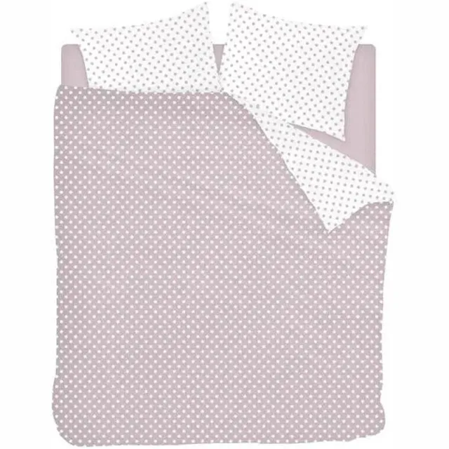 Sleepnight Dekbedovertrek Katoen Pierrot Pink - 200 x 200/220 cm + 2 kussenslopen - [Roze]