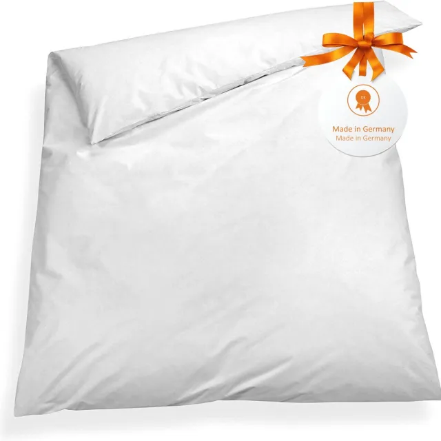 Sleepling 100 x 135 cm dekbedovertrek Evolon Encasing | dekbedbeschermhoes van polyester | allergie- & anti-huisstofmijt bescherming voor mensen met een huisstofmijtallergie | wasbaar op 95 graden, kookwasbestendig | Made in Germany | wit