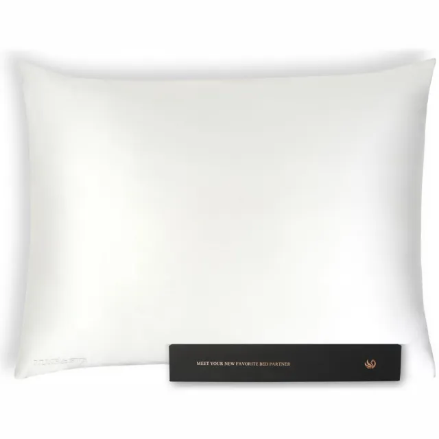 Lune & Eve® Premium Zijden Kussensloop – 23 Momme 6A Mulberry Silk – Hypoallergeen & Antibacterieel – Beauty Pillow voor Huid & Haar – Wit – 60 x 70 cm