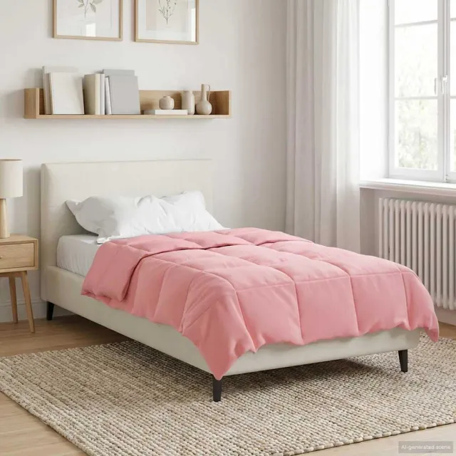 vidaXL Winter Dekbed 140 x 200 cm Winter Microfiber (100% polyester) Roze