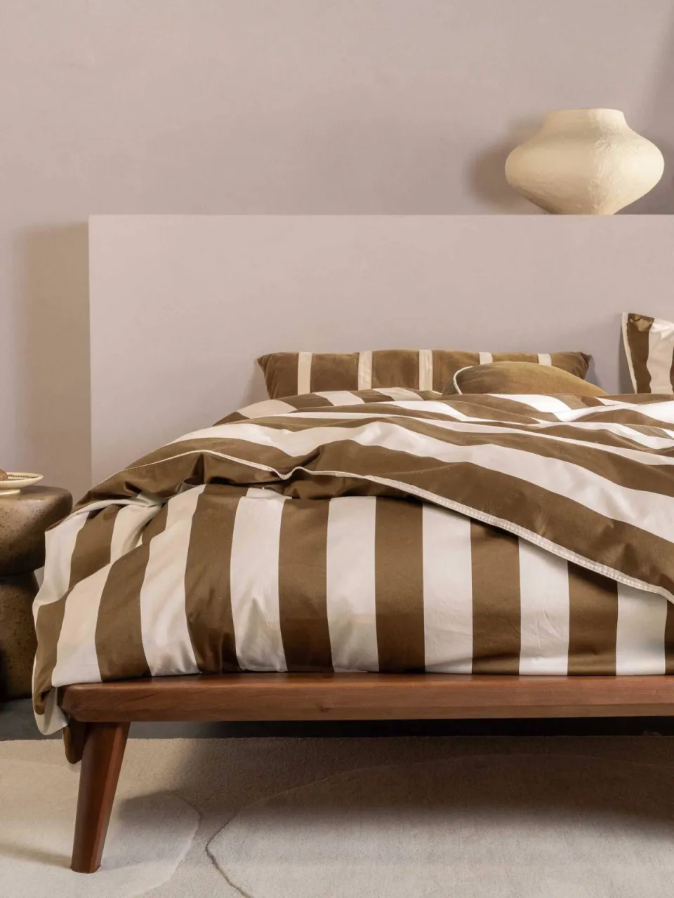 Essenza Minte Stripe katoen satijnen dekbedovertrek, foto 4