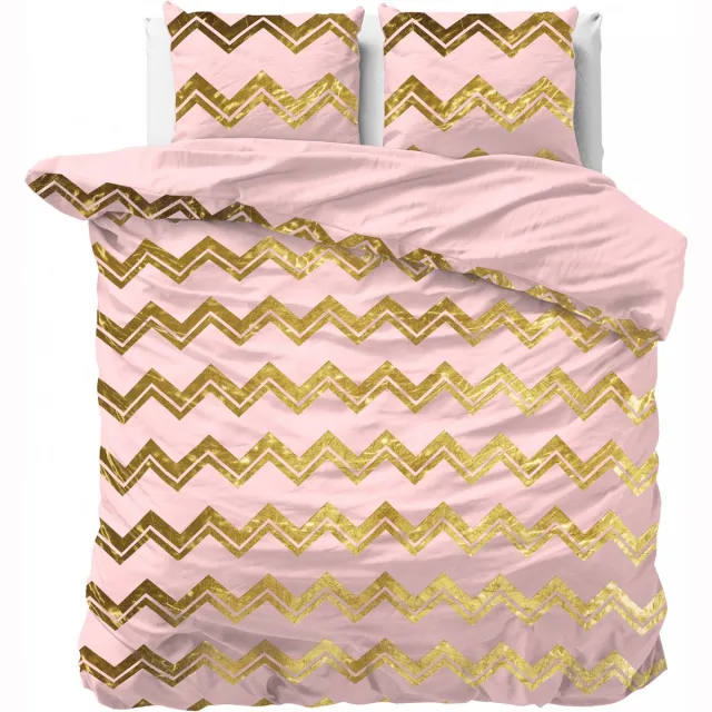 Sleeptime Wave Dekbedovertrek - 240X200/220 + 2 x kussenslopen 60x70 - Roze