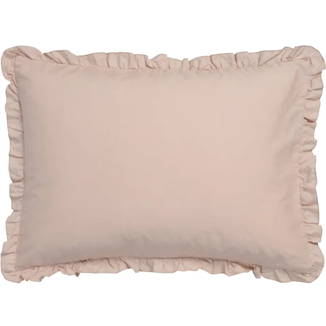 Vandyck kussensloop roze met ruches