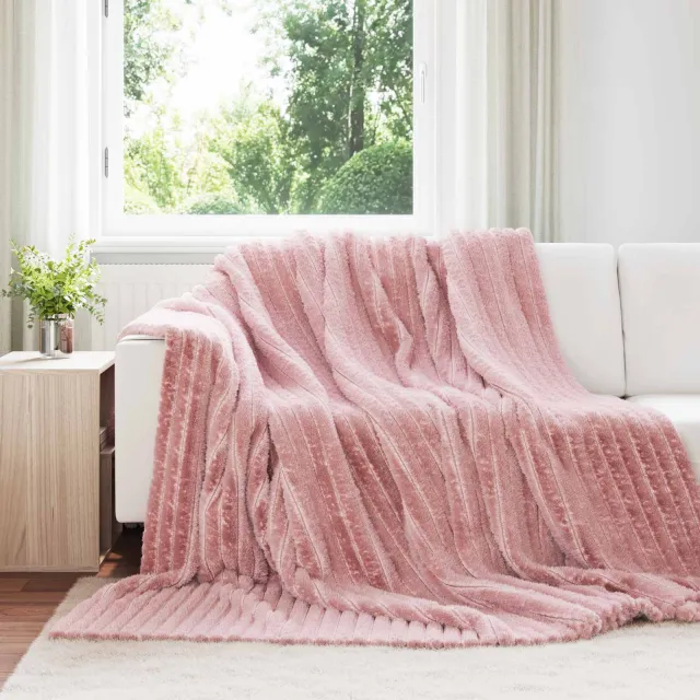 vidaXL plaid Roze 240 x 220 cm 1,37 kg Fleece, foto 2