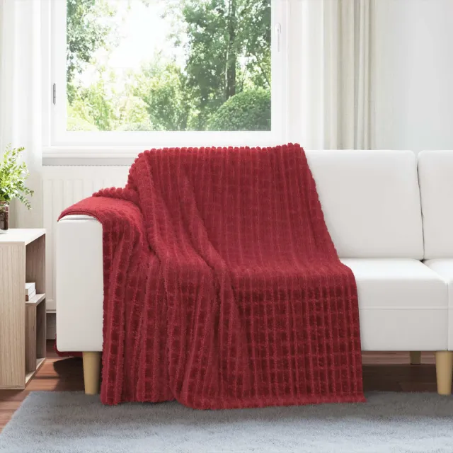 vidaXL Kleden 6 st Bordeaux Rood 200 x 150 cm 4,5 kg Fleece, foto 2