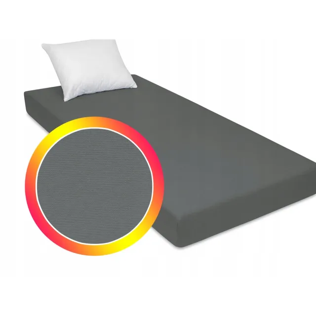 Designpremium Jersey hoeslaken met elastiek 100x200 cm - Grafietgrijs