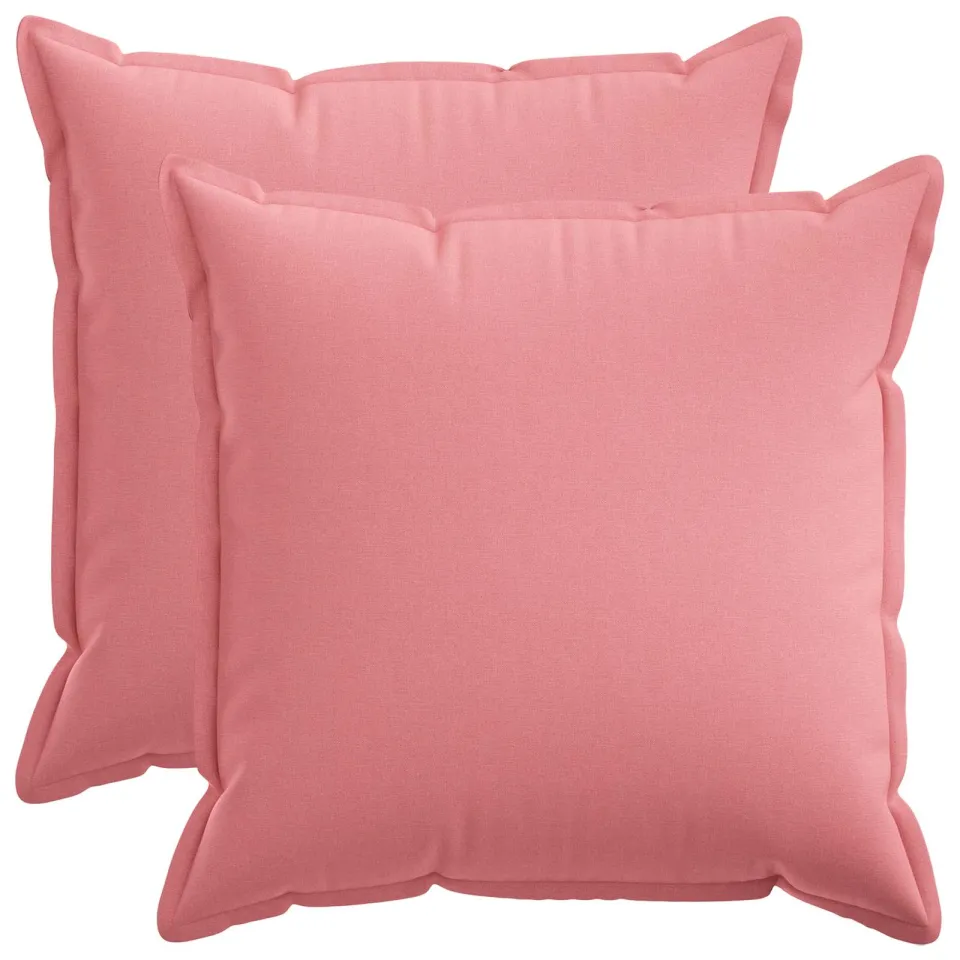 vidaXL Kussensloop 2 st HOUTEN Roze 80 x 80 cm Faux Linnen, foto 3