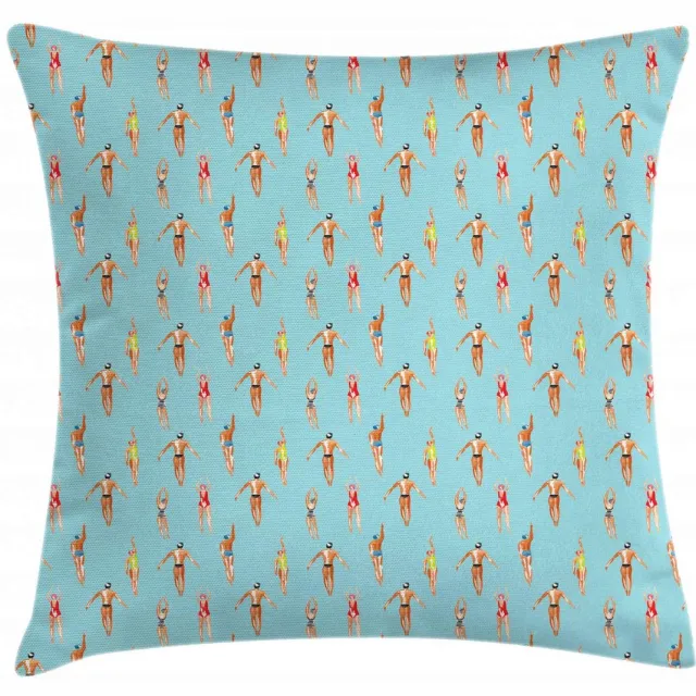 ABAKUHAUS Zomerse Kussenhoes – Decoratieve Kussenhoes – 50x50 cm – Dubbelzijdig bedrukt, rits, veelkleurig Meerfarbig