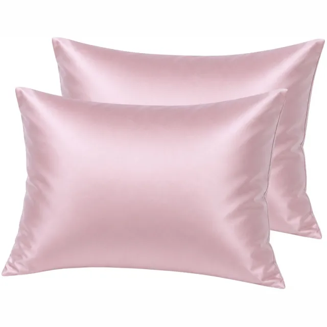 Droomtextiel Kussenslopen Katoen Satijnen Roze 60 x 70 cm - Set van 2 - Anti allergeen - Huidverzorging - Haarverzorging - Hoogwaardige Kwaliteit - Super Zacht