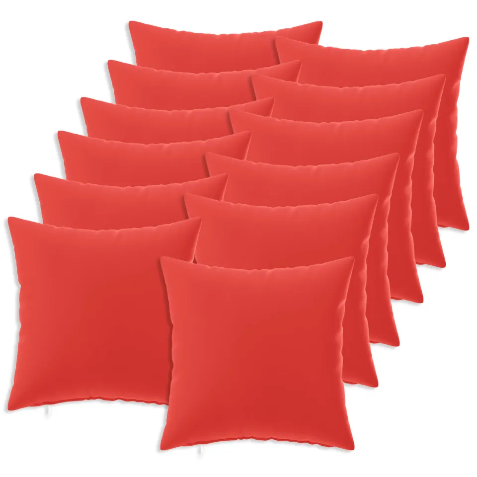 vidaXL Kussensloop 12 st HEERLEN Rood 40 x 40 cm Polyester, foto 3