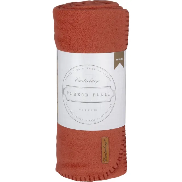Canterbury Plaid Fleece - Cozy - Bruin - 150x130 cm