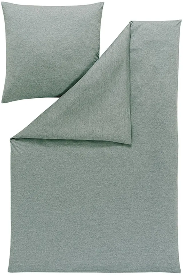 Estella Takoma - Mako Interlock-jersey dekbedovertrekset - 160 x 200 cm - Mintgroen - 3-delig