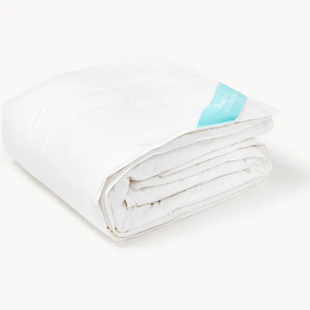 Westwing Collection Vegan donsdekbed Liva, warm Wit