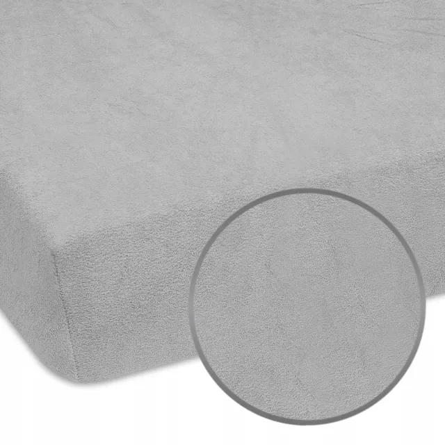 Designpremium Grijs Frotté Kinderhoeslaken 90x180 cm met elastiek