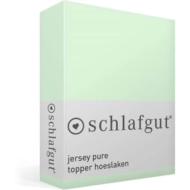 schlafgut Jersey Pure topper hoeslaken - Lits-jumeaux - Green Light