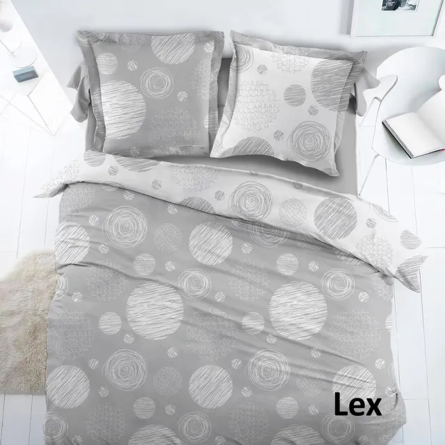 Welterusten Flanel laken LEX grijs met slopen