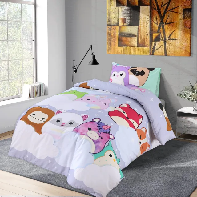 BED GLOW & APPAREL Beddengoedset | Dekbedovertrek 140x200 + Hoeslaken 90x200+25 + Kussensloop 60x70 | 100% Katoen roze