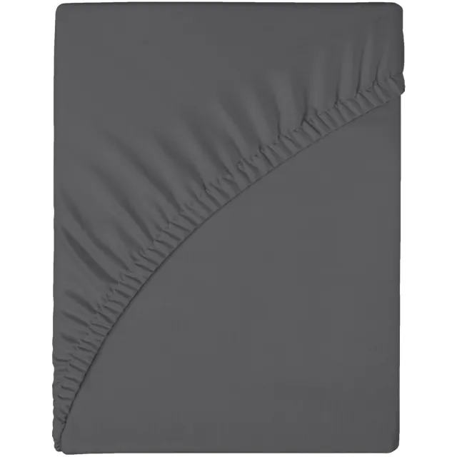Unyqoos Donkergrijs hoeslaken van microvezel voor comfortabel slaapcomfort
