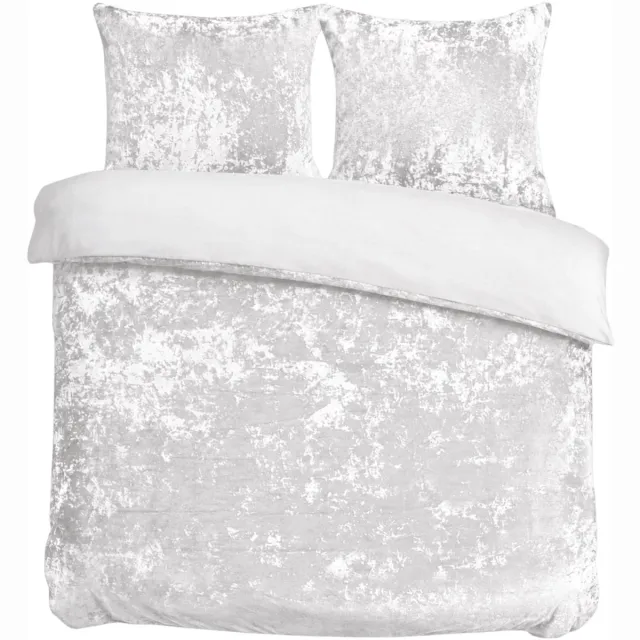 Velvet Couture Dekbedovertrek - 200x200/220 - Crushed Velvet - Wit