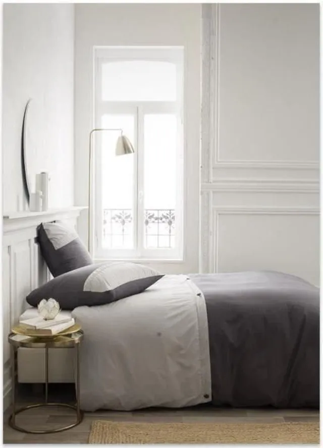 Today dekbedovertrek Apoline Dekbedset - 100% katoen Percal - 260 x 240 cm - Gunmetal Grey Grijs