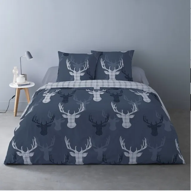 Better Nights Luxe Katoen Flanel dekbedovertrek Invierno Bleu - 240x220 blauw