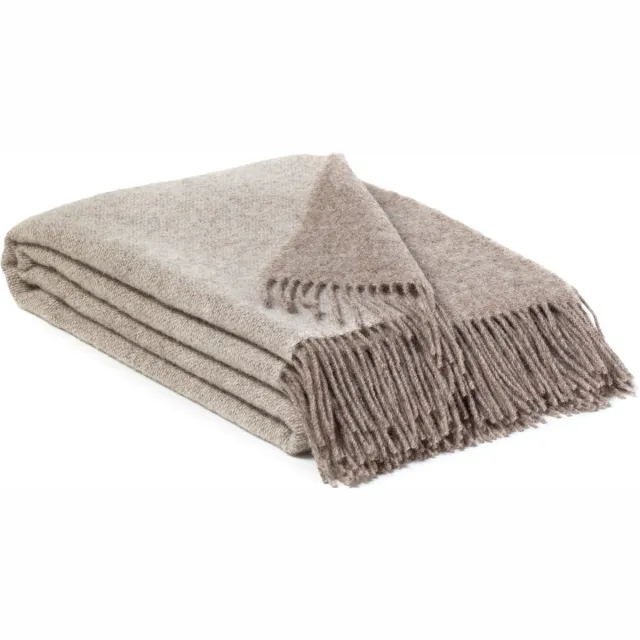 Most Plaid Cappuccino - Nieuw-Zeelandse wol - 130 x 190 cm - beige