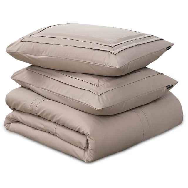 Sleeptime polyester dekbedovertrek lits-jumeaux (240x220 cm) Beige