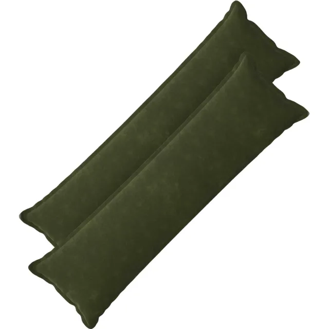 vidaXL Kussensloop 2 st HOUTEN Groen 40 x 145 cm Microfiber Fleece