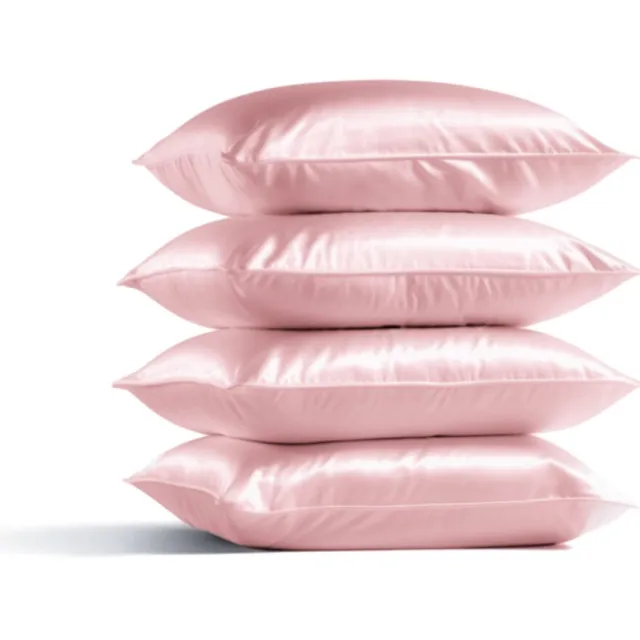 Silk Heaven 4x Zijden Kussensloop 50x60cm Vintage Roze Hotelsluiting 22 Momme - Kussensloop set - Luxe Silk Kussensloop 100% moerbei zijde - Zijde kussensloop - Silk Heaven - 50x60cm / Hotelsluiting Oudroze
