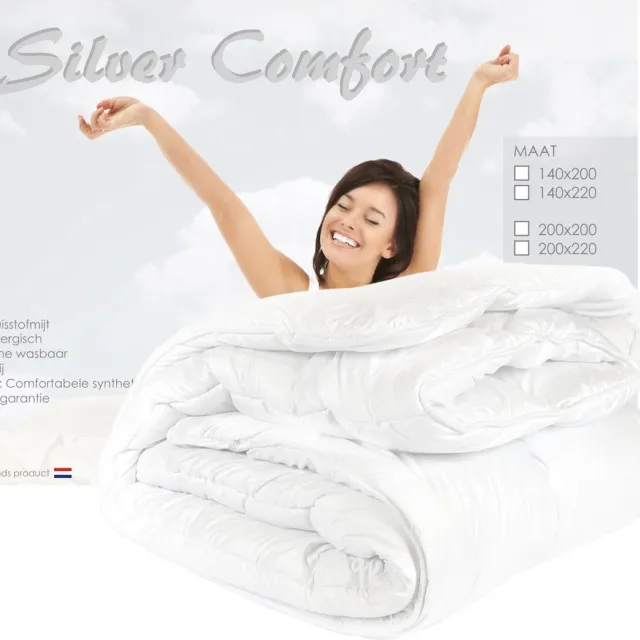 Silver Comfort Enkel Dekbed - Eenpersoons - 140x200 cm Wit
