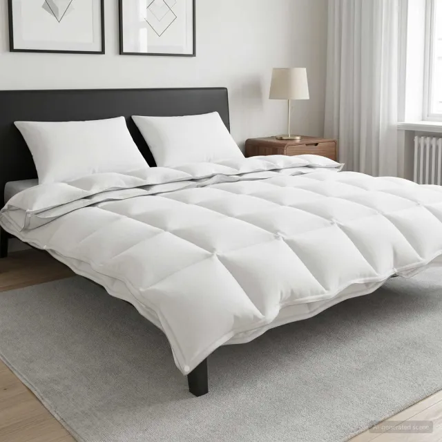 vidaXL Dekbedset 3 st 200 x 240 cm Alle seizoenen 150 + 250 gsm Dekbed Wit