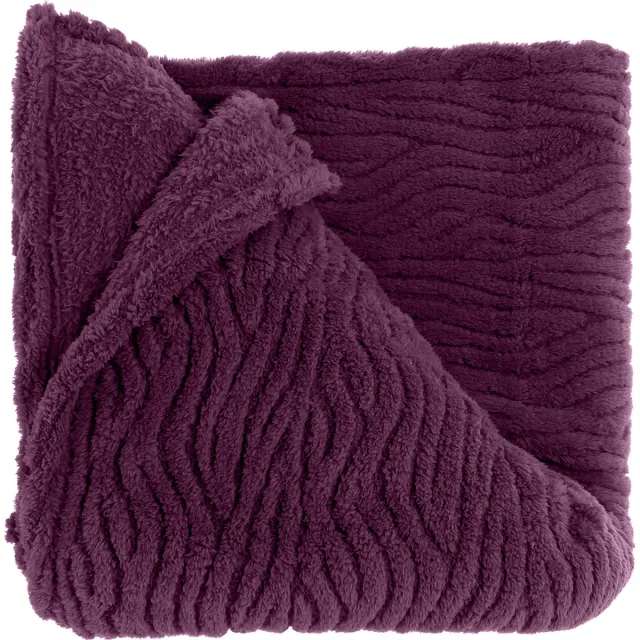 Unique Living Plaid Clio 150x200cm - Dark Purple Paars