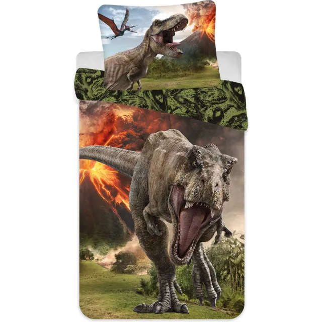 Jurassic World Dekbedovertrek Vulkaan 140 x 200 cm Katoen multicolor