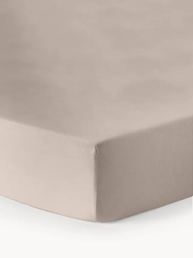 Westwing Collection Topper hoeslaken Biba, flanel Beige