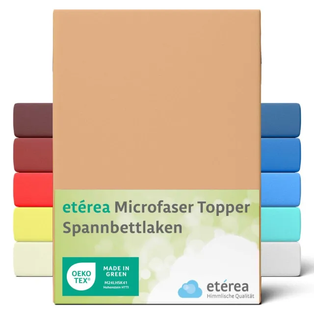 etérea Himmlische Qualität etérea Microvezel Topper Hoeslaken – Zand – 140x200 / 160x200 cm