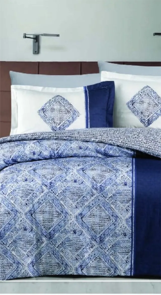 Luoca Patisca Luxe Dekbedovertrek Lord Blue / Tweepersoons / Katoensatijn Blauw