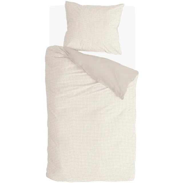 Walra Kids Dekbedovertrek Mini Checkmates Beige