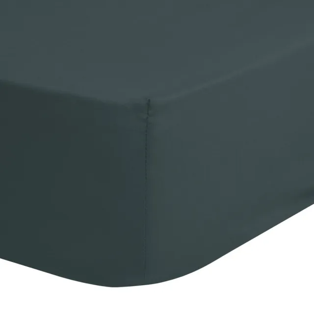 Good Morning hoeslaken effen kleur - Lits jumeaux 200x220 cm - Donkergroen - 100% Katoen jersey Dark Green