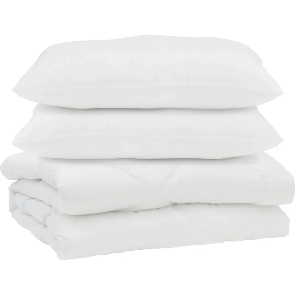 vidaXL Dekbed met kussen 3 st Wit Microfibre, foto 3