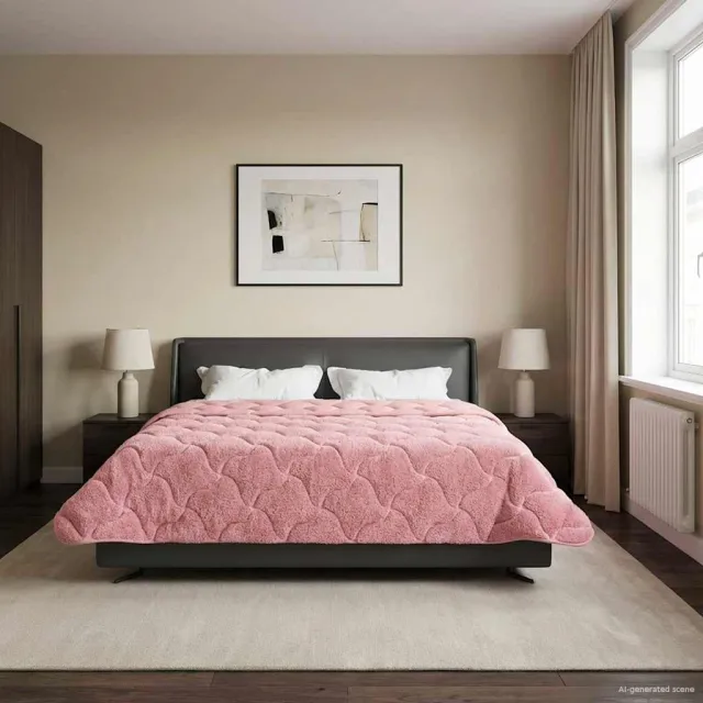 vidaXL Zomer Dekbed 220 x 240 cm Zomer Roze Ademend, foto 2