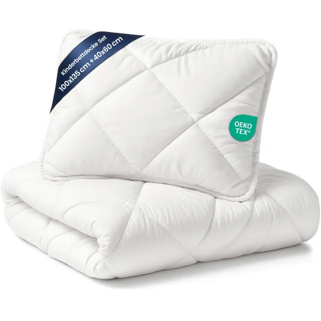 Amazinggirl Dekbed zonder overtrek 135 x 100 cm - all-season Gewatteerd en Microvezel dekbedden naar bed Dekbed 100 x 135 cm Oeko-Tex Wit