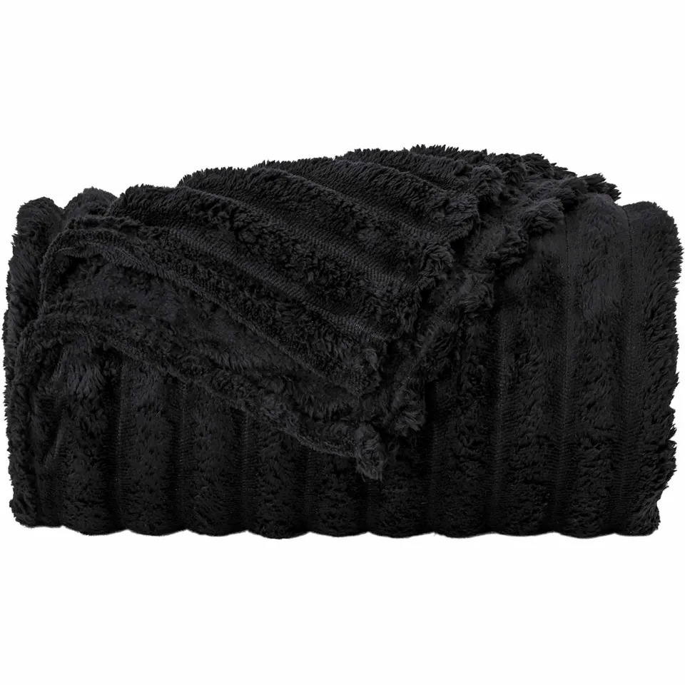 vidaXL plaid Zwart 270 x 240 cm 1,83 kg Fleece, foto 4