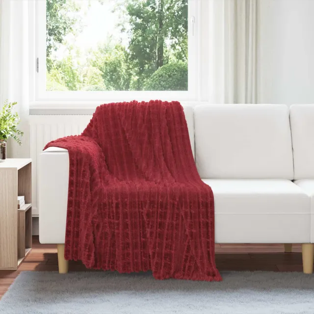 vidaXL Kleden 6 st Bordeaux Rood 150 x 130 cm 2,75 kg Fleece, foto 2