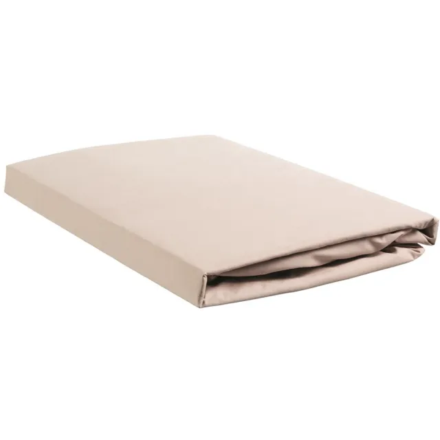 Ambiante Bamboe-Katoen - Boxspring Hoeslaken - 180x200 cm - Zand