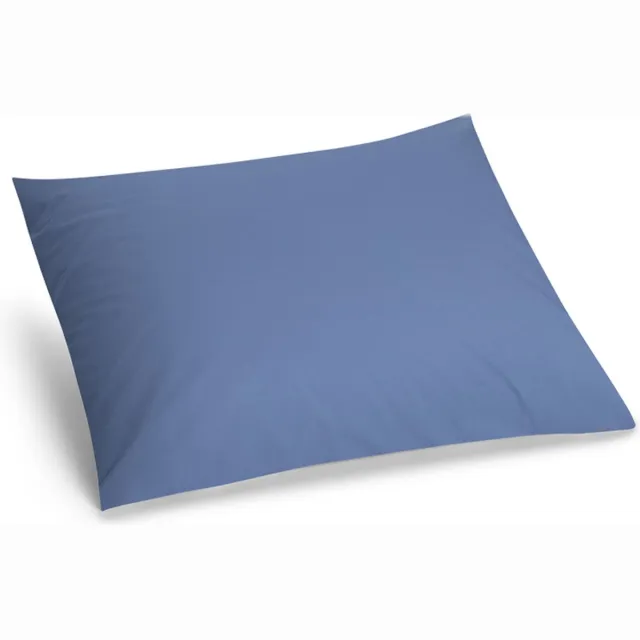 Yumeko kussensloop percal katoen sereen blauw 60x70 - Bio, eco & fairtrade - 1 stuk Serene Blue