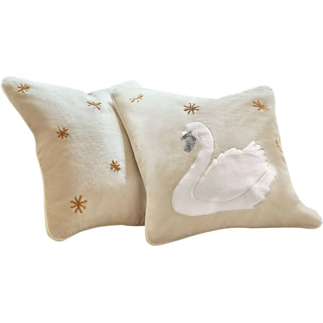 Loberon Kussenhoes set van 2 Elarin crème/beige