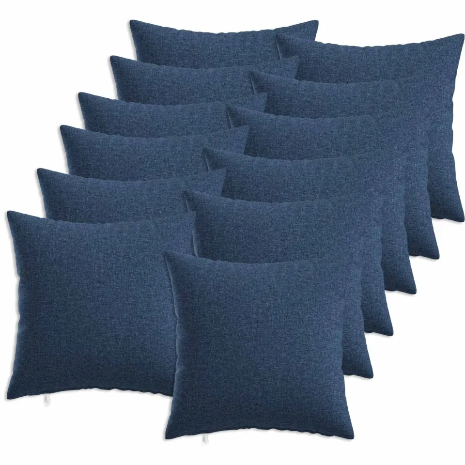 vidaXL Kussensloop 12 st HEERLEN Blauw 45 x 45 cm Stof, foto 3