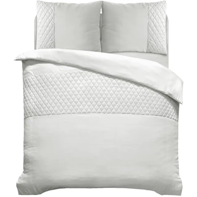 Husch Dekbedovertrek Velvet Band - 200x200/220 - Ecru