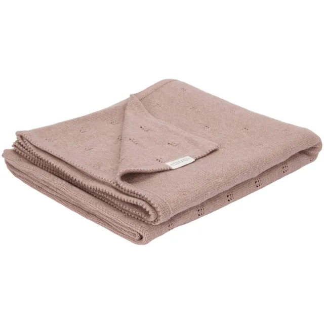 Little Dutch gebreide ledikantdeken Pure Pink Blush